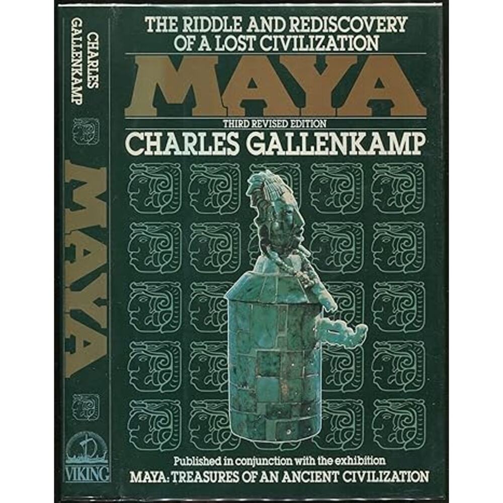 Vintage 1985 Maya Riddle Rediscovery Lost Civilization Book Charles Gallenkamp